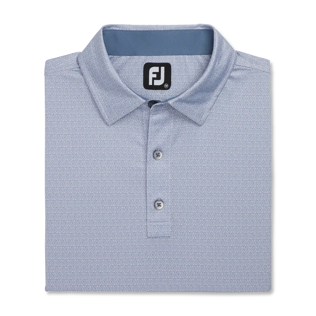 Spiral Line Print Lisle Self Collar 1 Spiral Line Print Lisle Self Collar