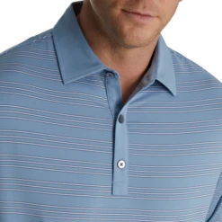 Trio Stripe Lisle Self Collar 7 Trio Stripe Lisle Self Collar -Footjoy FJ 27725 04