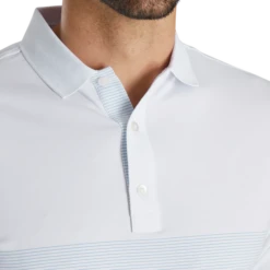 Lisle Engineered Pin Stripe Self Collar -Footjoy FJ 27990 04