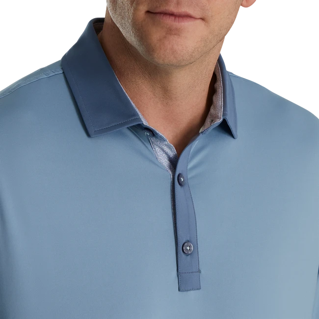 Solid + Spiral Print Trim Lisle Self Collar 4 Solid + Spiral Print Trim Lisle Self Collar - Image 4