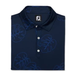 Jungle Leaf Print Lisle Self Collar