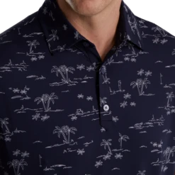 Tropic Golf Print Lisle Self Collar -Footjoy FJ 28047 04