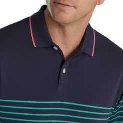 Breton Stripe Stretch Pique Knit Collar -Footjoy FJ 28057 04