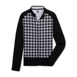 Full-Zip Houndstooth Print Mid-Layer Women -Footjoy FJ 28252 01