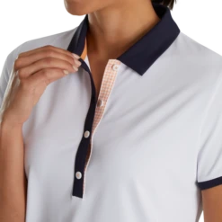 Houndstooth Print Trim Shirt Women -Footjoy FJ 28263 04