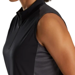 1/4 Zip Houndstooth Trim Women -Footjoy FJ 28274 04
