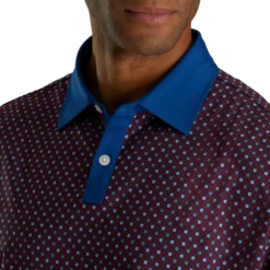 Lisle Circle Print Self Collar -Footjoy FJ 28467 04