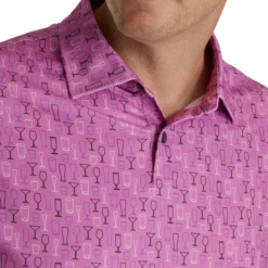 Lisle Glass Print Self Collar -Footjoy FJ 28468 04