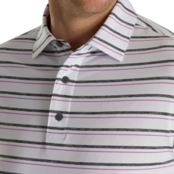 Lisle Space Dyed Stripe Self Collar -Footjoy FJ 28478 04