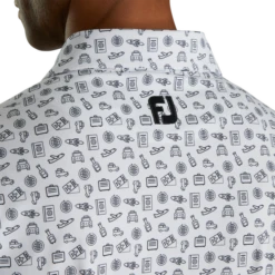 Lisle Travel Print Self Collar 7 Lisle Travel Print Self Collar -Footjoy FJ 28490 04