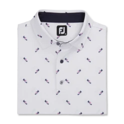 Shoe Print Lisle Self Collar