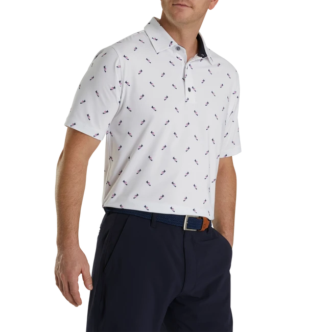 Shoe Print Lisle Self Collar 2 Shoe Print Lisle Self Collar - Image 2