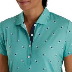 Shoe Print Lisle Self Collar Women -Footjoy FJ 28958 03