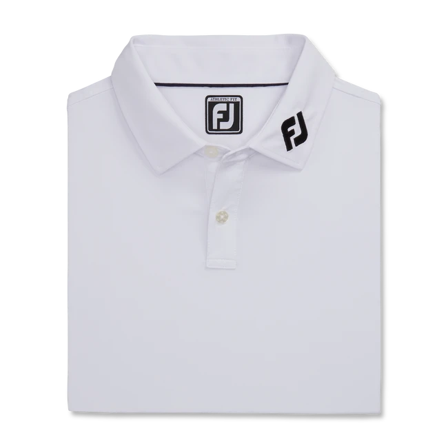 Athletic Fit Solid Lisle Self Collar - FJ Tour Logo 1 Athletic Fit Solid Lisle Self Collar - FJ Tour Logo