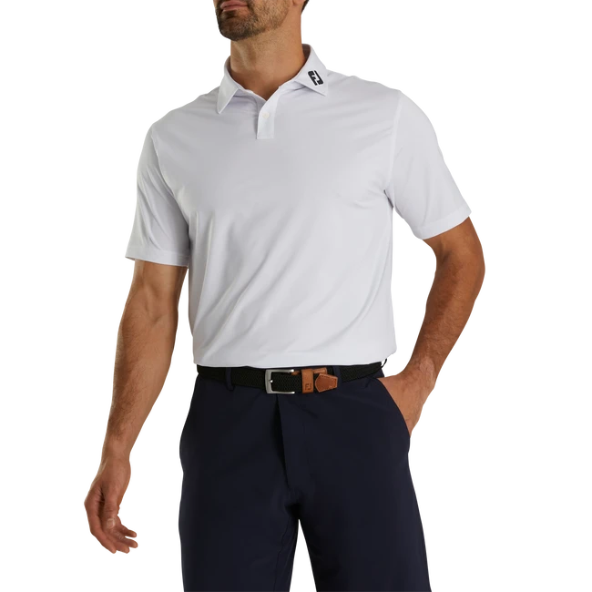 Athletic Fit Solid Lisle Self Collar - FJ Tour Logo 2 Athletic Fit Solid Lisle Self Collar - FJ Tour Logo - Image 2