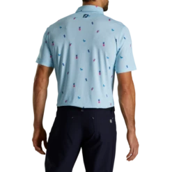 Tiki Print Lisle Self Collar -Footjoy FJ 29345 03