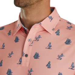 Coyote Print Lisle Self Collar 7 Coyote Print Lisle Self Collar -Footjoy FJ 29440 04