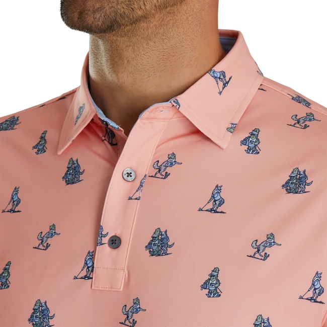 Coyote Print Lisle Self Collar 4 Coyote Print Lisle Self Collar - Image 4